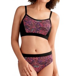 BIKINI ORLANDO TOP ROSA/NEGRO  AMOENA