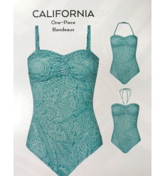 BAÑADOR CALIFORNIA BANDEAUX AZUL