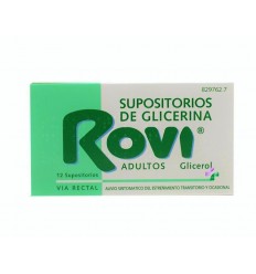 SUPOSITORIOS DE GLICERINA ROVI ADULTOS 3,36 G 12 SUPOSITORIOS