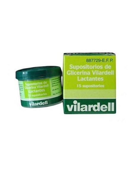 SUPOSITORIOS DE GLICERINA VILARDELL LACTANTES 0,92 g 15 SUPOSITORIOS