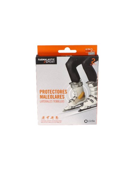 PROTECTORES MALEOLARES LATERALES TOBILLOS FARMALASTIC SPORT 2 UNIDADES 11 cm x 5 cm