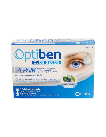 OPTIBEN OJOS SECOS REPAIR 20 MONODOSIS 0,5 ml