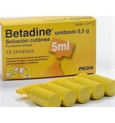 BETADINE UNIDOSIS 100 mg/ml SOLUCION CUTANEA 10 UNIDOSIS 5 ml