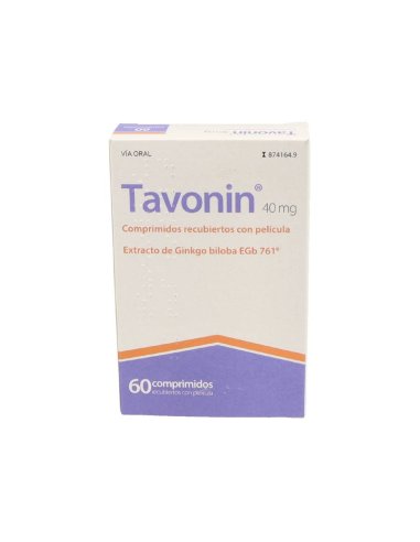 TAVONIN 40 MG 60 COMPRIMIDOS RECUBIERTOS