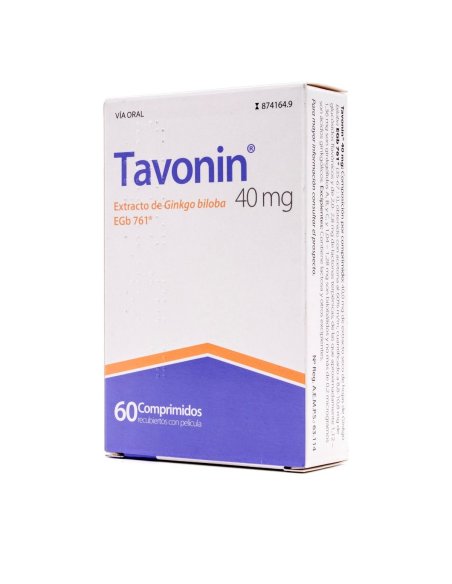TAVONIN 40 MG 60 COMPRIMIDOS RECUBIERTOS