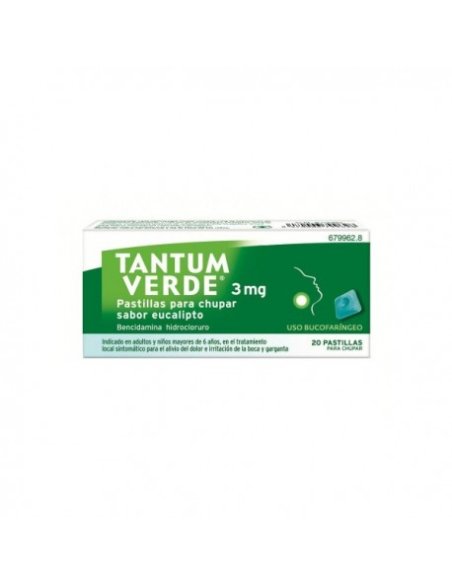 JUANOLGAR 3 mg 20 PASTILLAS PARA CHUPAR (SABOR EUCALIPTO)