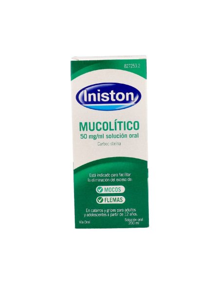 INISTON MUCOLITICO 50 MG/ML SOLUCION ORAL 1 FRASCO 200 ML