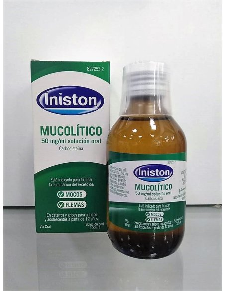 INISTON MUCOLITICO 50 MG/ML SOLUCION ORAL 1 FRASCO 200 ML