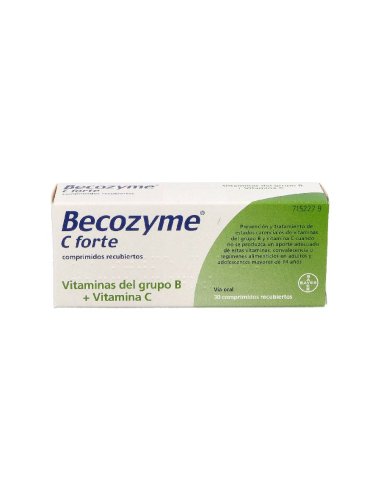 BECOZYME C FORTE 30 COMPRIMIDOS RECUBIERTOS
