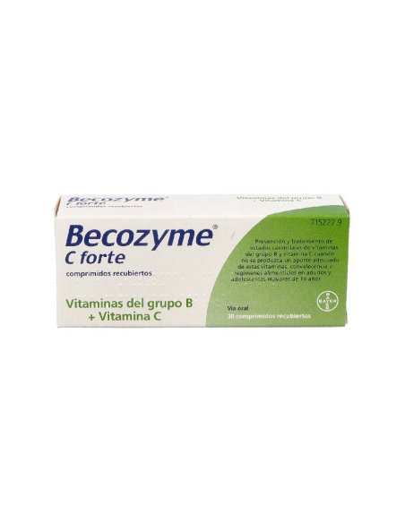 BECOZYME C FORTE 30 COMPRIMIDOS RECUBIERTOS