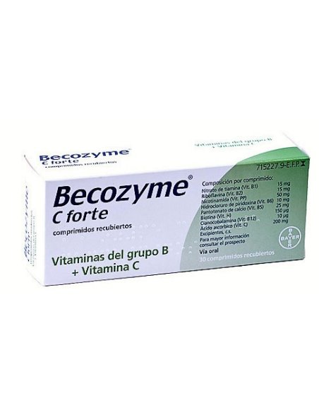 BECOZYME C FORTE 30 COMPRIMIDOS RECUBIERTOS