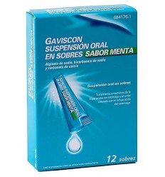GAVISCON 12 SOBRES SUSPENSION ORAL 10 ml (SABOR MENTA)