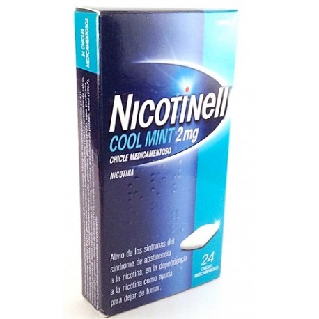 NICOTINELL COOL MINT 2 MG 24 CHICLES MEDICAMENTOSOS