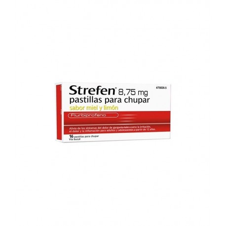 STREFEN 8,75 mg 16 PASTILLAS PARA CHUPAR (SABOR MIEL Y LIMON)