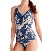 BAÑADOR VENICE AZUL ESTAMPADO FLOR AMOENA