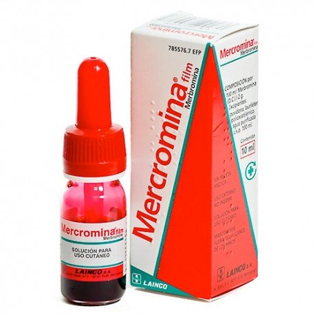 MERCROMINA FILM 20 mg/ml SOLUCION CUTANEA 1 FRASCO 10 ml
