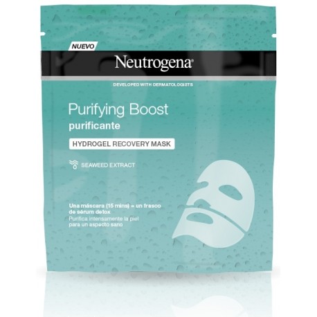 NEUTROGENA PURIFYING BOOST HYDROGEL RECOVERY MASK PURIFICANTE/DETOX 1 ENVASE 30 ml