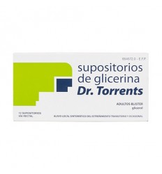 SUPOSITORIOS DE GLICERINA DR. TORRENTS ADULTOS 3,27 g 12 SUPOSITORIOS (BLISTER)