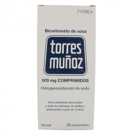 BICARBONATO DE SOSA TORRES MUÑOZ 500 MG 30 COMPRIMIDOS