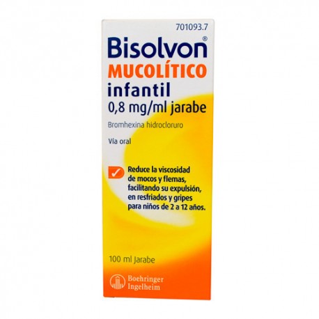 Bisolvon Niños Bromhexina 8 mg Sanofi Jarabe Frasco x 120 ml