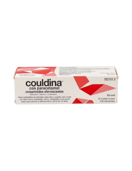 COULDINA CON PARACETAMOL 650 MG/4 MG/10 MG 20 COMPRIMIDOS EFERVESCENTES