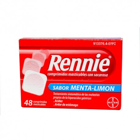 RENNIE 680 mg/80 mg 48 COMPRIMIDOS MASTICABLES (CON SACAROSA)