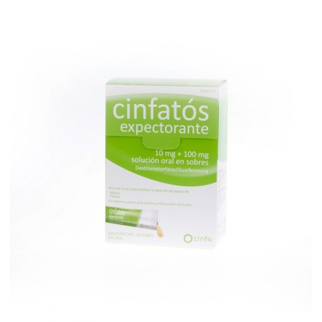 CINFATOS EXPECTORANTE 10 mg/100 mg 18 SOBRES SOLUCION ORAL