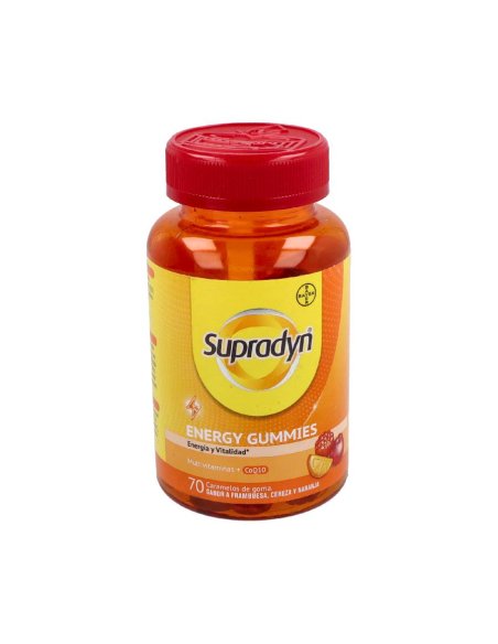 SUPRADYN ENERGY GUMMIES 70 CARAMELOS DE GOMA SABOR FRAMBUESA CEREZA Y NARANJA