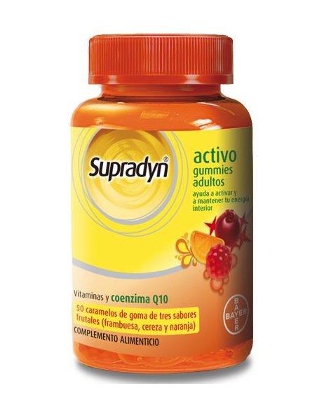 SUPRADYN ENERGY GUMMIES 70 CARAMELOS DE GOMA SABOR FRAMBUESA CEREZA Y NARANJA