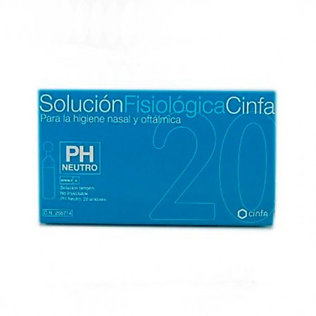 CINFA SOLUCION FISIOLOGICA 20 UNIDADES MONODOSIS 5 ML - Farmacia del Pilar