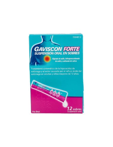 GAVISCON FORTE 12 SOBRES SUSPENSION ORAL 10 ML