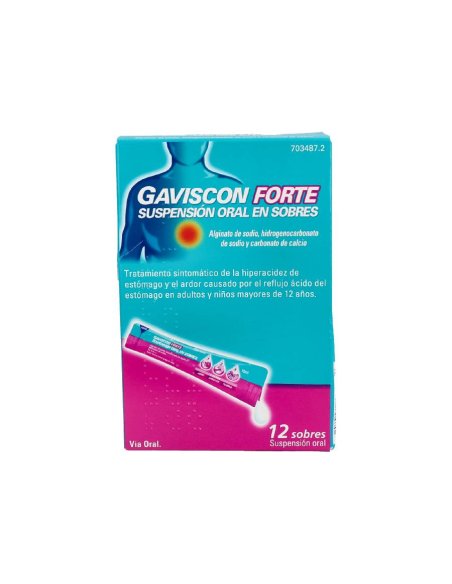 GAVISCON FORTE 12 SOBRES SUSPENSION ORAL 10 ML