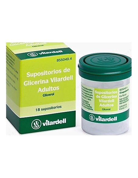 SUPOSITORIOS DE GLICERINA VILARDELL ADULTOS 3 G 18 SUPOSITORIOS