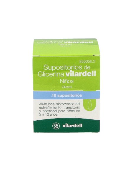 SUPOSITORIOS DE GLICERINA VILARDELL NIÑOS 1,58 g 18 SUPOSITORIOS
