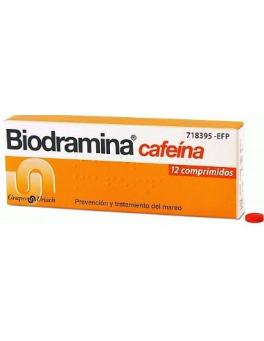 BIODRAMINA CAFEINA 12 COMPRIMIDOS RECUBIERTOS