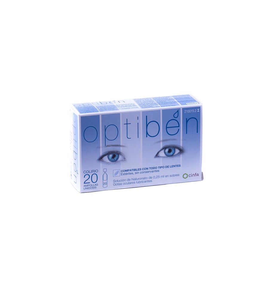 Optibén solución oftalmológica hidratante ojos secos 10 ml