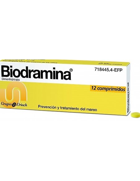 BIODRAMINA 50 MG 12 COMPRIMIDOS