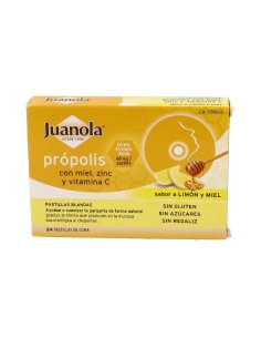 JUANOLA PROPOLIS MIEL ZINC Y VITAMINA C 24 PASTILLAS DE...