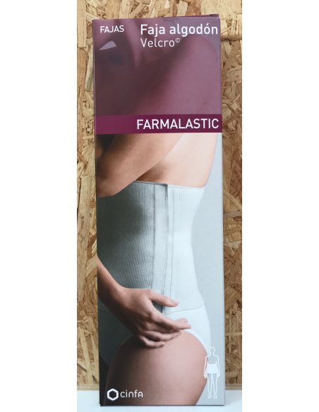 FAJA LUMBOABDOMINAL ABIERTA VELCRO FARMALASTIC 1 UNIDAD TALLA GRANDE COLOR BEIGE