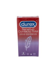 DUREX SENSITIVO CONTACTO TOTAL PRESERVATIVOS 6 UNIDADES