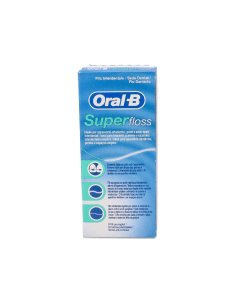 ORAL-B SUPERFLOSS SEDA DENTAL MENTA 50 UNIDADES