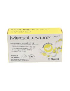 MEGALEVURE RESET 10 STICKS 2,3 g SABOR PLATANO