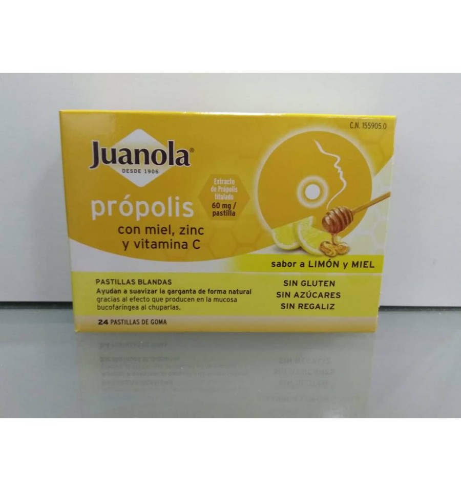 Juanola Propolis miel y limon 24 pastillas blandas — Farmacia y Ortopedia  Peraire