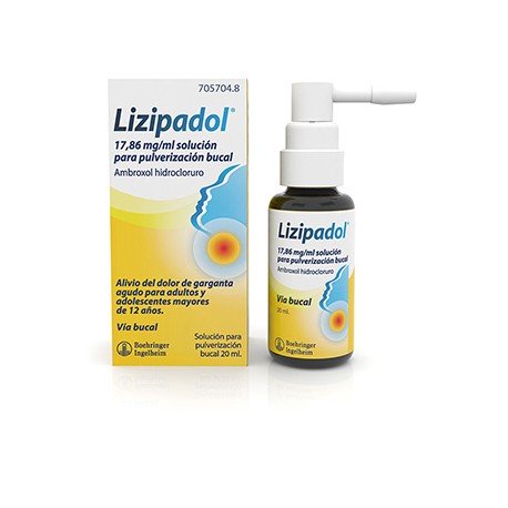 LIZIPAINA AMBROXOL 17,86 mg/ml SOLUCION PARA PULVERIZACION BUCAL 1 FRASCO 20 ml