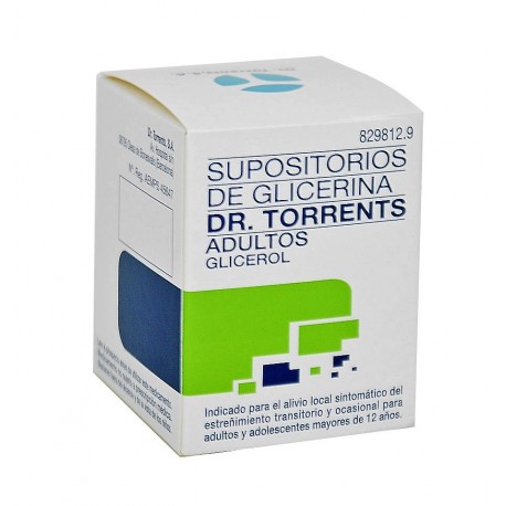 SUPOSITORIOS DE GLICERINA DR. TORRENTS ADULTOS 3,27 g 12 SUPOSITORIOS