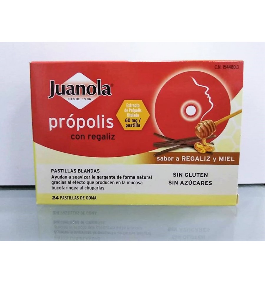 JUANOLA PROPOLIS MIEL-LIMON 24 PASTILLAS - Farmacia Ortopedia Mallol