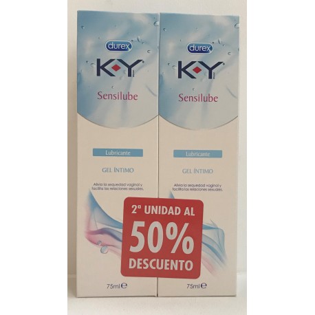 K-Y GEL LUBRICANTE HIDROSOLUBLE INTIMO 2 ENVASES 75 ml