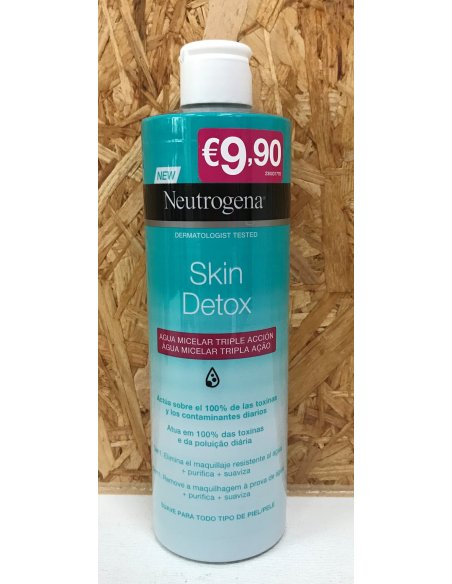 NEUTROGENA DETOX AGUA MICELAR TRIPLE ACCION 1 ENVASE 400 ml