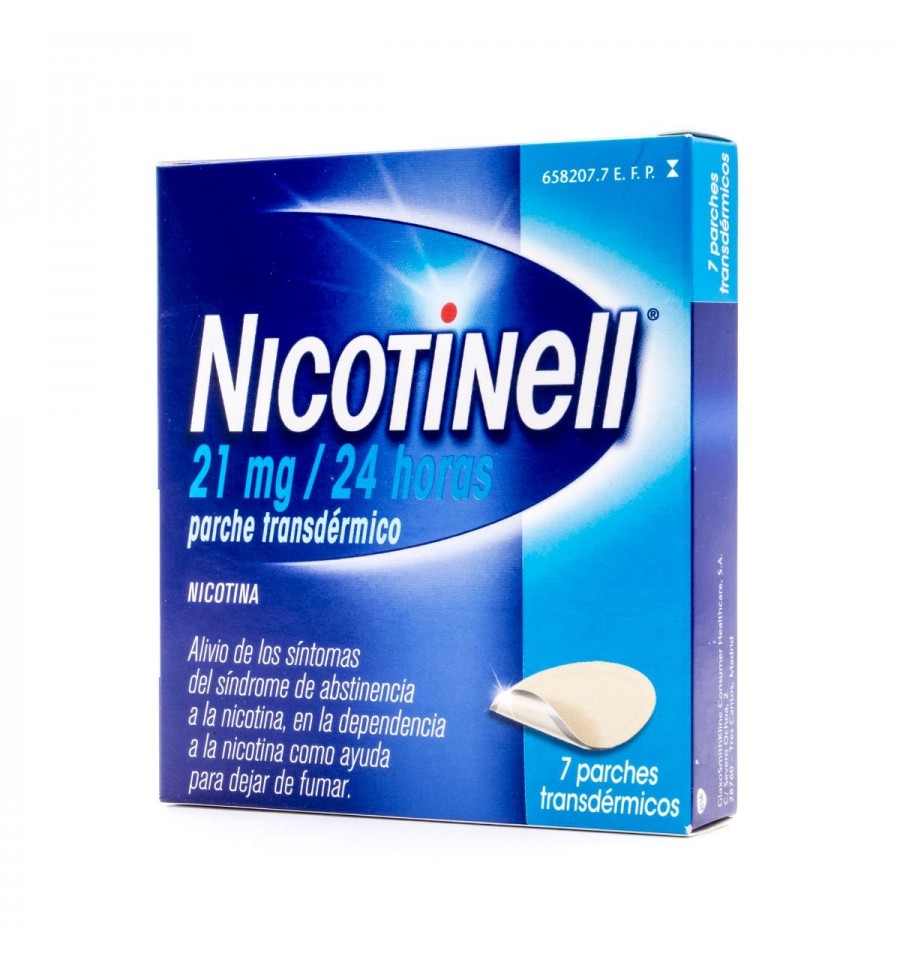 NICOTINELL 21 mg/24 h 7 PARCHES TRANSDERMICOS 52,5 mg - Farmacia del Pilar