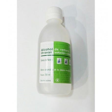 ALCOHOL DE ROMERO ORRAVAN 50 MG/ML SOLUCION CUTANEA 1 FRASCO 250 ML